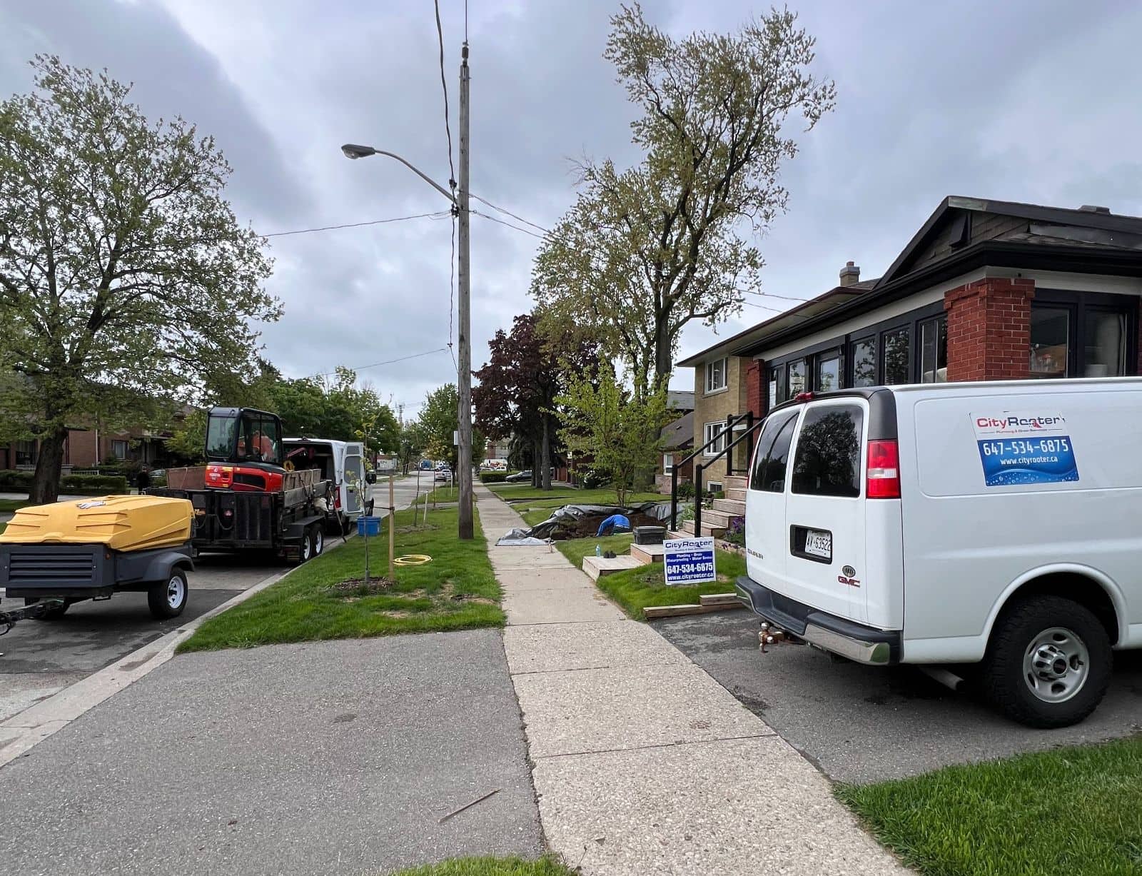 City Rooter service truck on a plumbing call