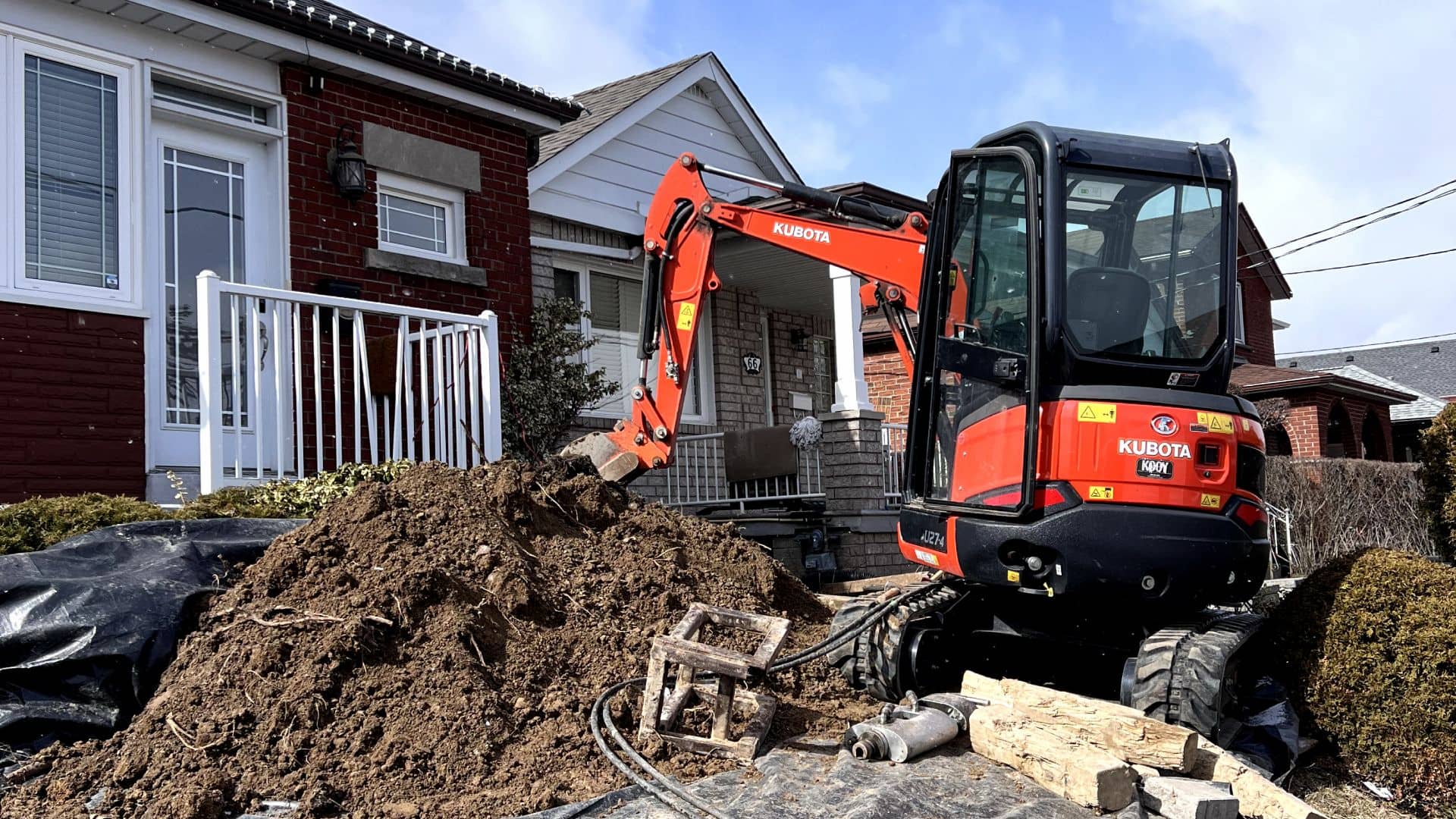Water line upgrade and replacement work at a home